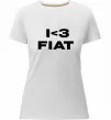 Женская премиум футболка I <3 Fiat Белый фото