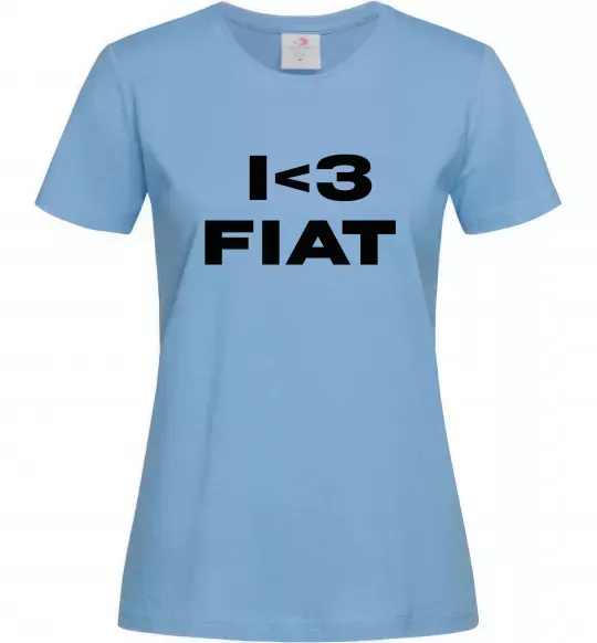 Жіноча футболка I <3 Fiat Блакитний фото