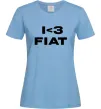 Жіноча футболка I <3 Fiat Блакитний Жіноча футболка I <3 Fiat Блакитний фото