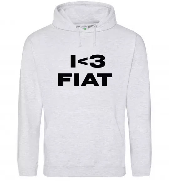 Чоловіча толстовка (худі) I <3 Fiat Сірий меланж фото