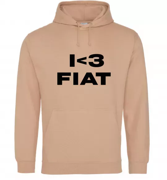 Чоловіча толстовка (худі) I <3 Fiat Пісочний фото
