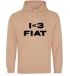 Чоловіча толстовка (худі) I <3 Fiat Пісочний фото