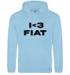 Мужская толстовка (худи) I <3 Fiat Голубой Мужская толстовка (худи) I <3 Fiat Голубой фото