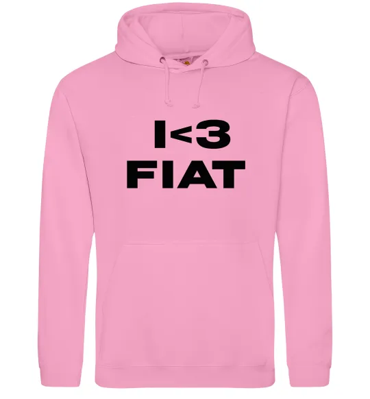 Женская толстовка (худи) I <3 Fiat Розовый фото
