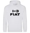 Женская толстовка (худи) I <3 Fiat Серый меланж фото