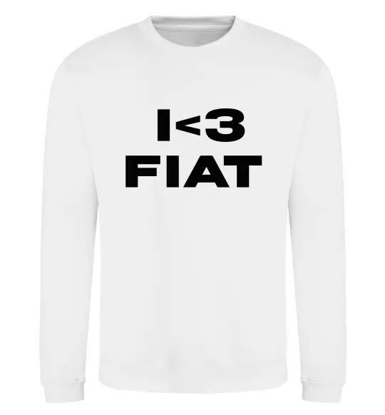 Світшот I <3 Fiat Білий фото