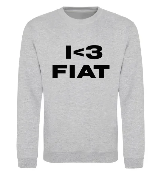 Світшот I <3 Fiat Сірий меланж фото