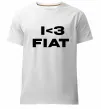 Чоловіча преміум футболка I <3 Fiat Білий фото