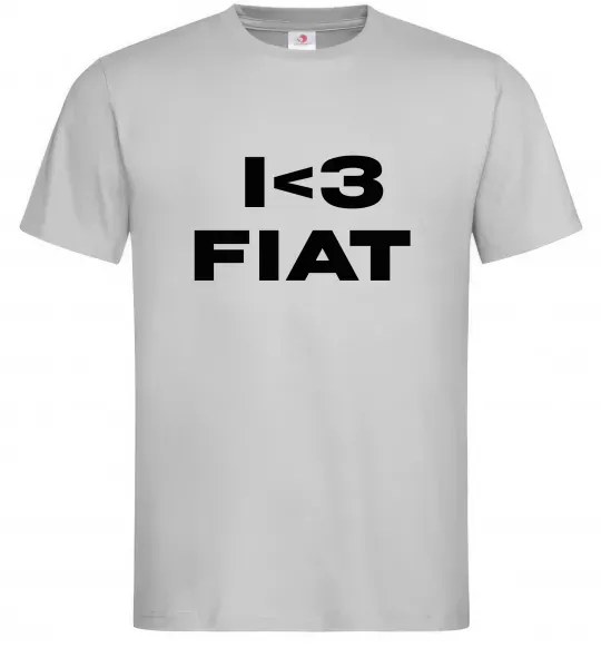 Чоловіча футболка I <3 Fiat Сірий фото