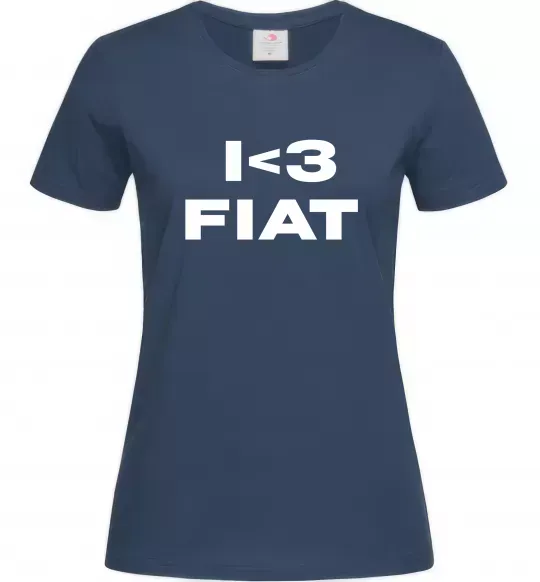 Жіноча футболка I <3 Fiat Темно-синій фото