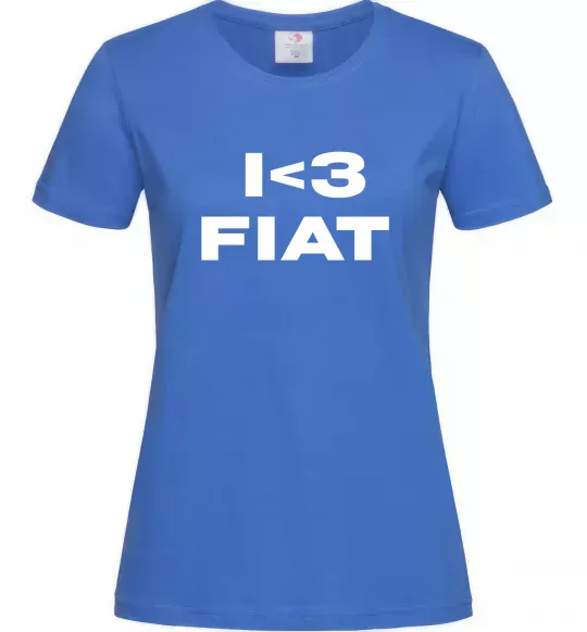 Жіноча футболка I <3 Fiat Яскраво-синій фото