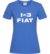 Жіноча футболка I <3 Fiat Яскраво-синій Жіноча футболка I <3 Fiat Яскраво-синій фото
