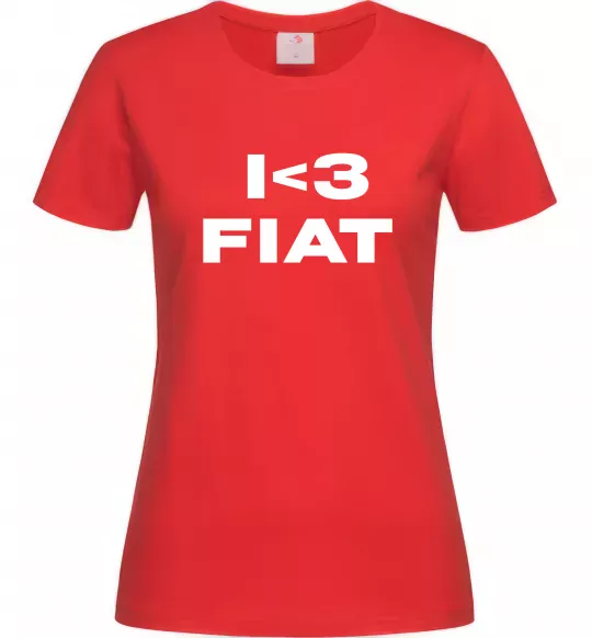 Жіноча футболка I <3 Fiat Червоний фото