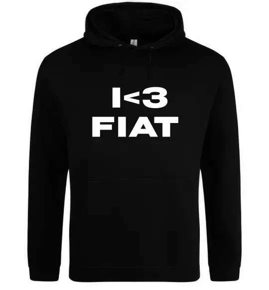 Женская толстовка (худи) I <3 Fiat Черный фото