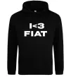 Женская толстовка (худи) I <3 Fiat Черный фото