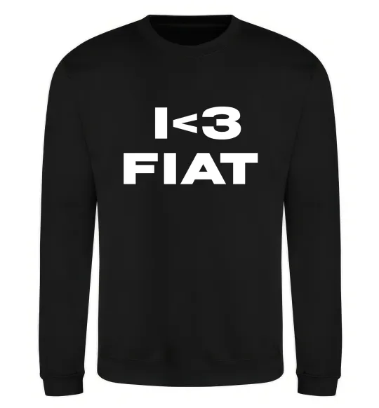 Світшот I <3 Fiat Чорний фото