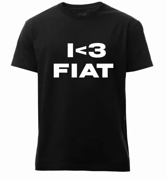 Чоловіча преміум футболка I <3 Fiat Чорний фото