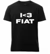 Чоловіча преміум футболка I <3 Fiat Чорний фото