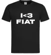 Чоловіча футболка I <3 Fiat Чорний фото