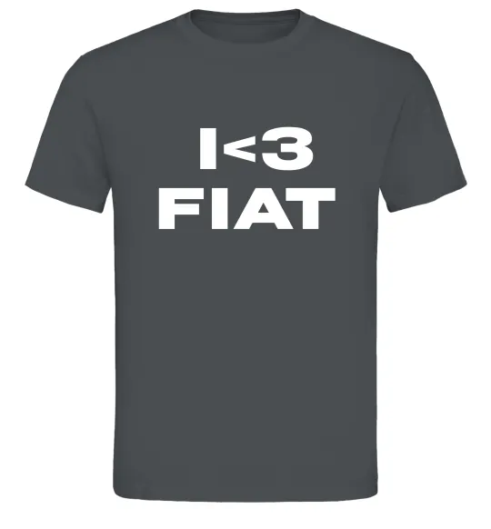 Чоловіча футболка I <3 Fiat Графіт фото