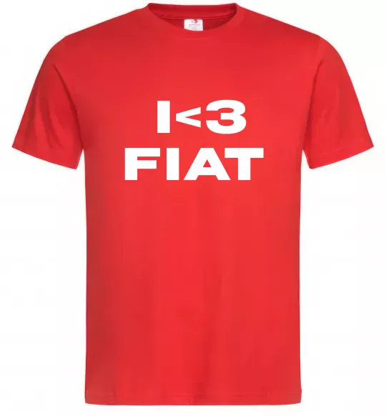 Чоловіча футболка I <3 Fiat Червоний фото