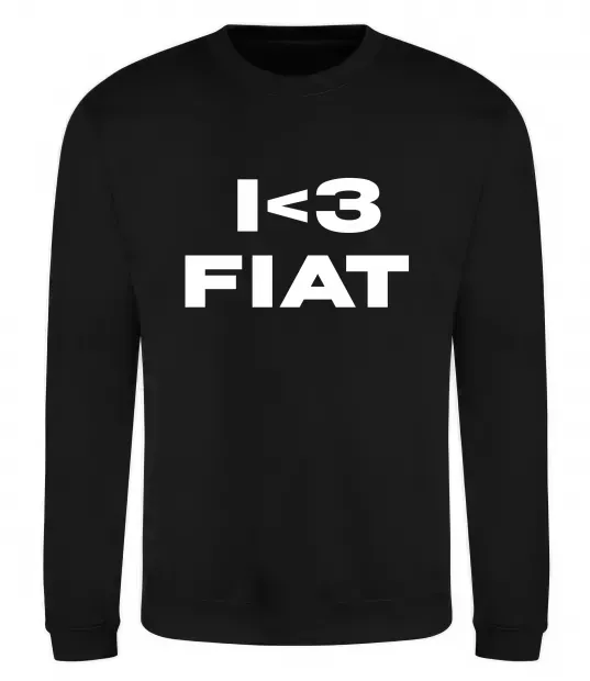 Свитшот I <3 Fiat Черный фото