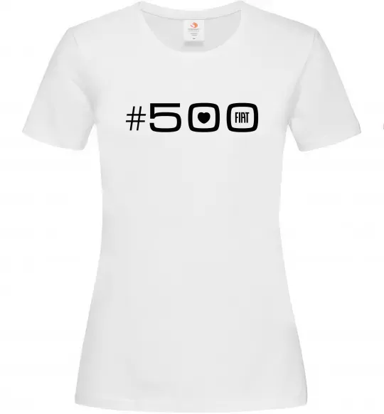 Жіноча футболка 500 Fiat Білий фото