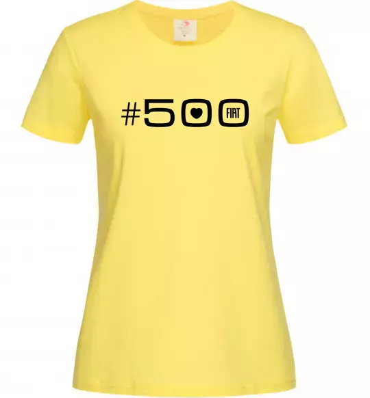 Жіноча футболка 500 Fiat Лимонний фото