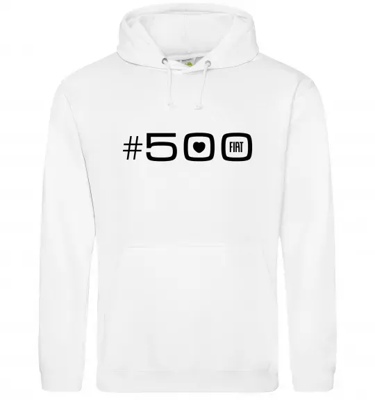 Жіноча толстовка (худі) 500 Fiat Білий фото