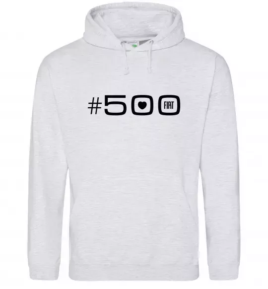 Жіноча толстовка (худі) 500 Fiat Сірий меланж фото