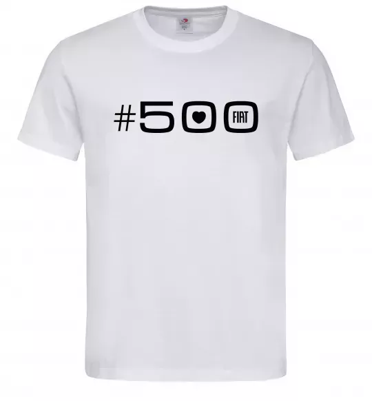 Чоловіча футболка 500 Fiat Білий фото