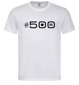 Чоловіча футболка 500 Fiat Білий фото