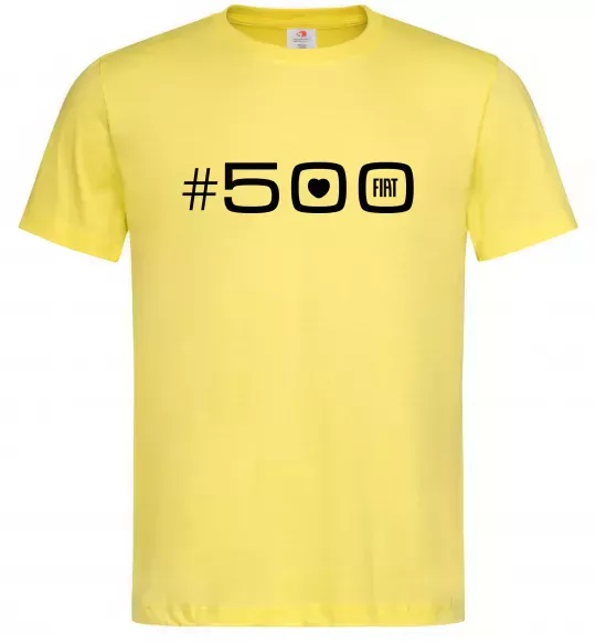 Чоловіча футболка 500 Fiat Лимонний фото