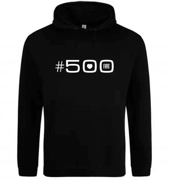 Жіноча толстовка (худі) 500 Fiat Чорний фото