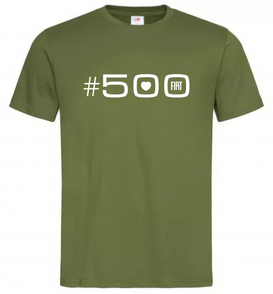 Чоловіча футболка 500 Fiat Оливковий фото