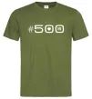 Чоловіча футболка 500 Fiat Оливковий фото