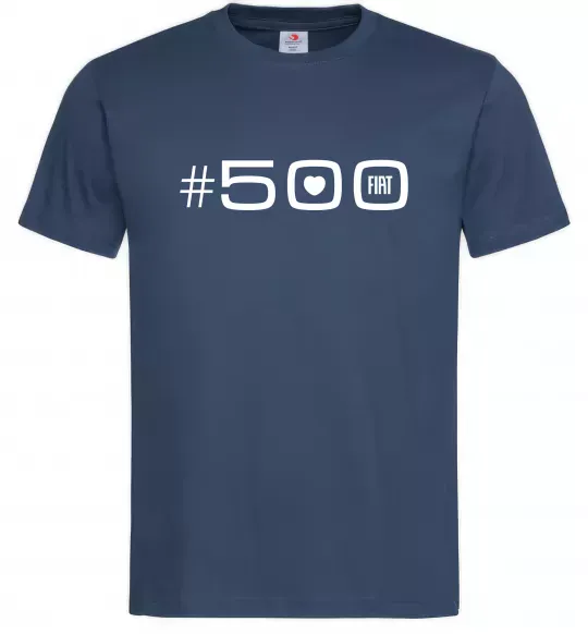 Чоловіча футболка 500 Fiat Темно-синій фото