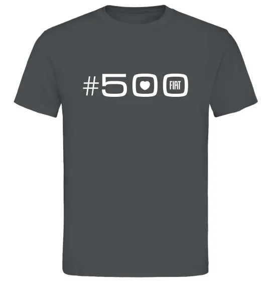 Чоловіча футболка 500 Fiat Графіт фото