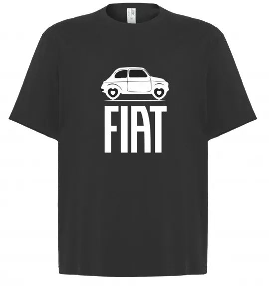 Футболка Оверсайз Fiat машина Черный фото