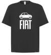 Футболка Оверсайз Fiat машина Черный фото