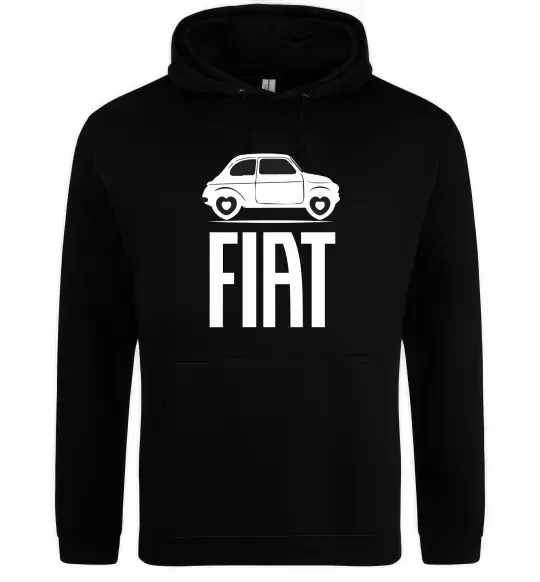 Чоловіча толстовка (худі) Fiat машина Чорний фото