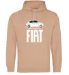 Чоловіча толстовка (худі) Fiat машина Пісочний Чоловіча толстовка (худі) Fiat машина Пісочний фото
