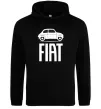 Женская толстовка (худи) Fiat машина Черный фото
