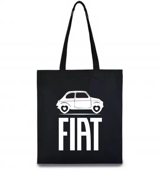 Еко-сумка Fiat машина Чорний фото