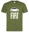 Чоловіча футболка Fiat машина Оливковий фото