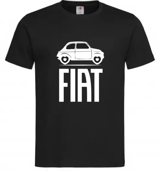 Чоловіча футболка Fiat машина Чорний фото
