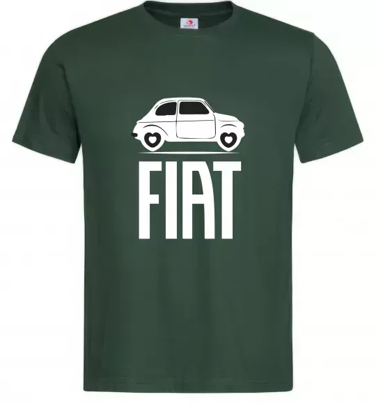 Чоловіча футболка Fiat машина Темно-зелений фото