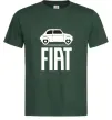 Чоловіча футболка Fiat машина Темно-зелений фото
