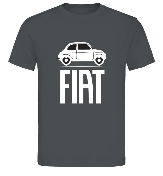 Чоловіча футболка Fiat машина Графіт фото