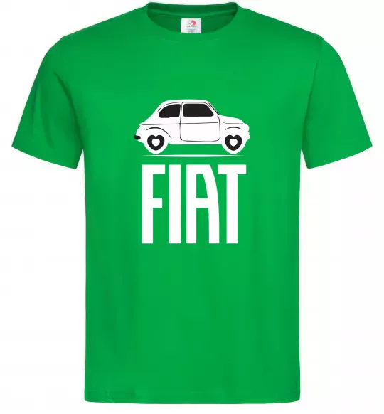 Чоловіча футболка Fiat машина Зелений фото